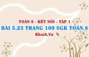 Bài 5.23 trang 109 SGK Toán 8 tập 1 Kết nối tri thức